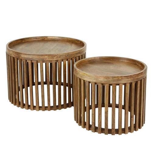 sanjay Solid Wood Coffee Table Set of 2 - Ouch Cart 