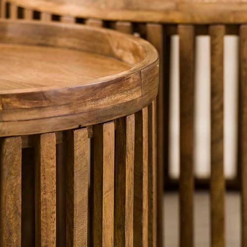 sanjay Solid Wood Coffee Table Set of 2 - Ouch Cart 