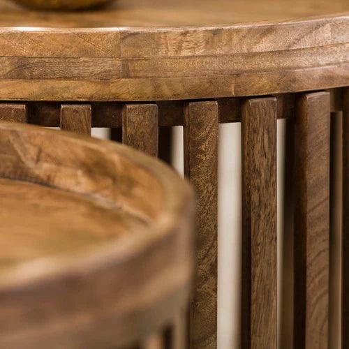 sanjay Solid Wood Coffee Table Set of 2 - Ouch Cart 
