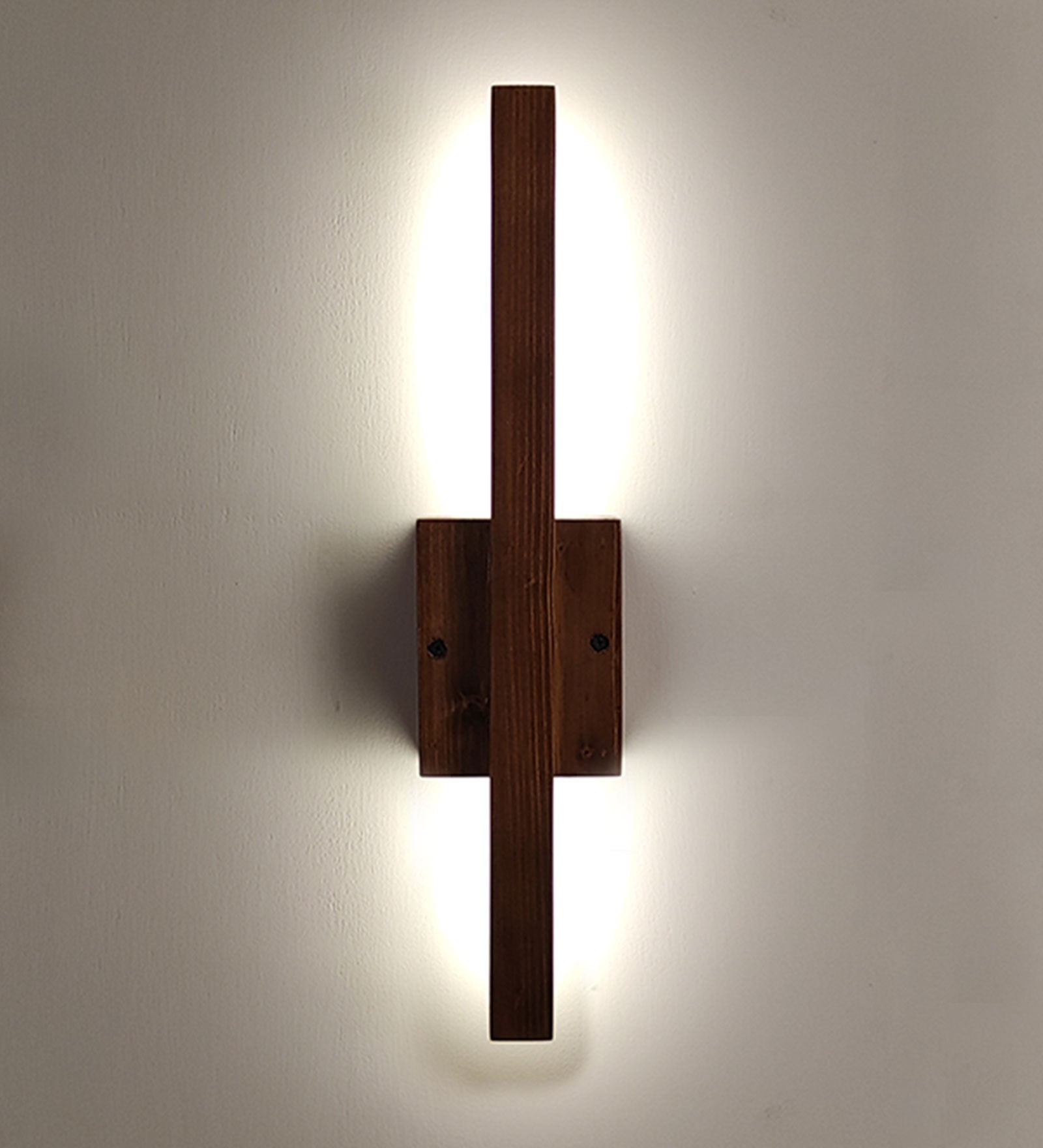 Lineo Brown Wooden LED Wall Light (BULB NOT INCLUDED)