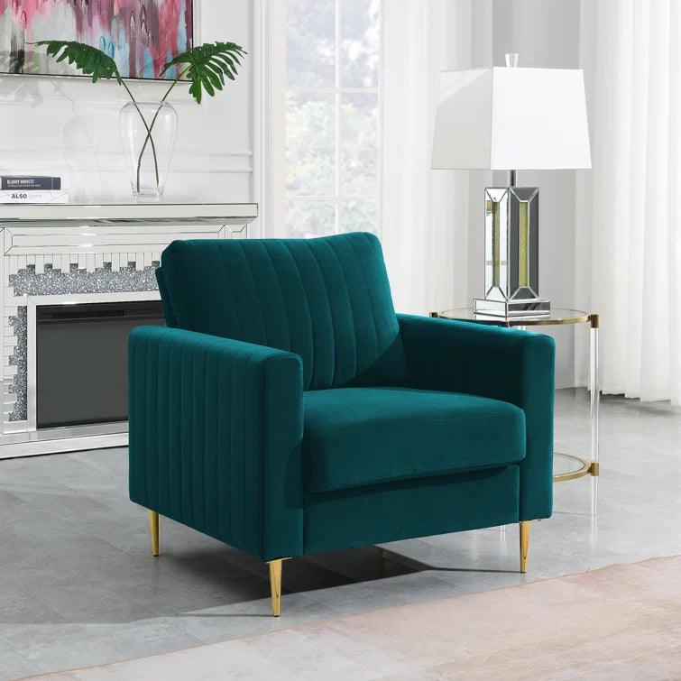 Lotsee Velvet Armchair - Ouch Cart 