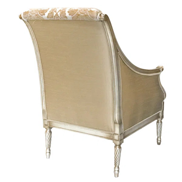 Ouch Cart Louis XVI Versailles Accent Chair in Antique Silver Finish