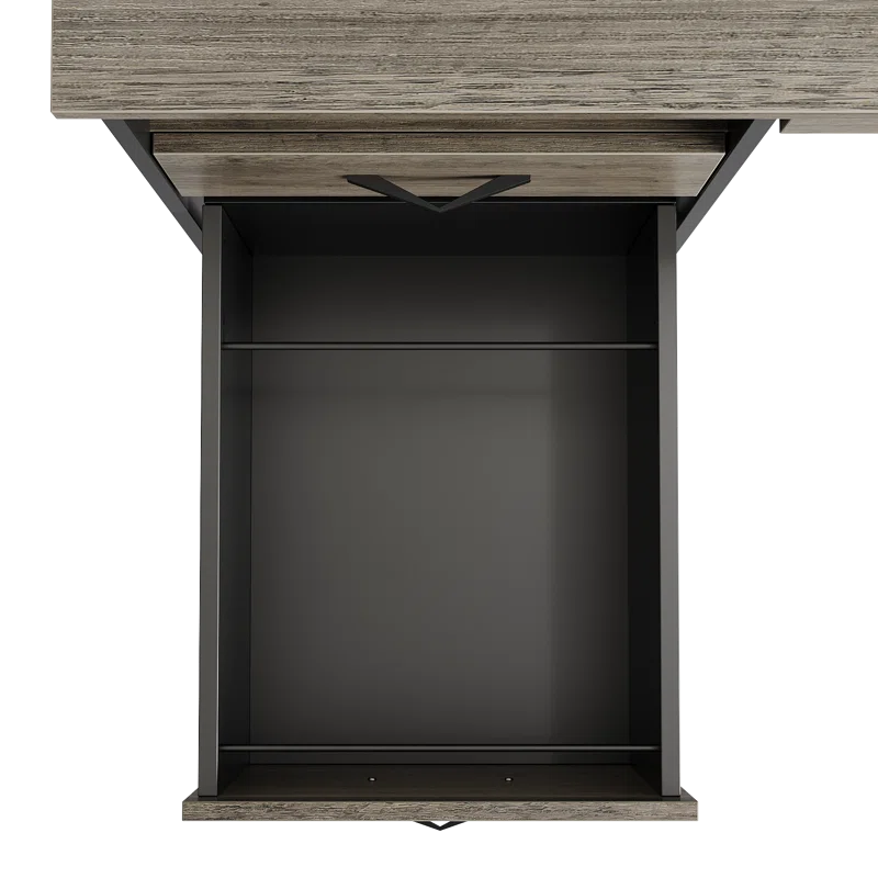 59'' Executive Desk with 2 File and Storage Drawers, Computer Writing Desk with Keyboard Tray and 2 Open Compartments for Home Office