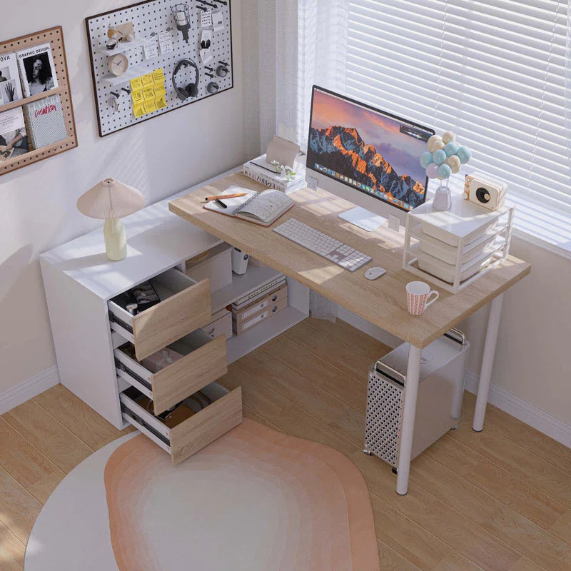Spacious and Stylish: 47.3'' W L-Shaped Writing Desk for an Efficient Workspace