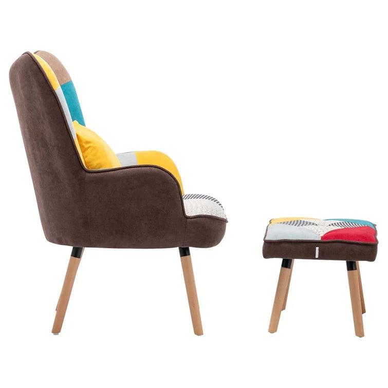 Lula Wingback Chair and Footstool - Ouch Cart 