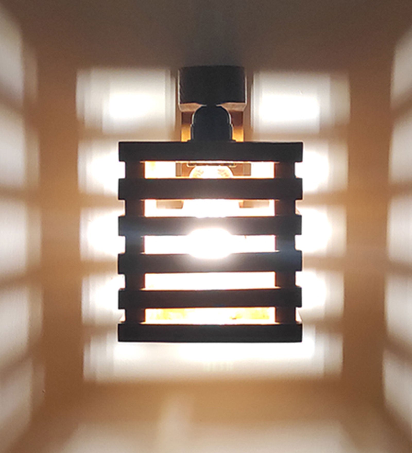 Lyon Brown Wooden Wall Light (BULB NOT INCLUDED)