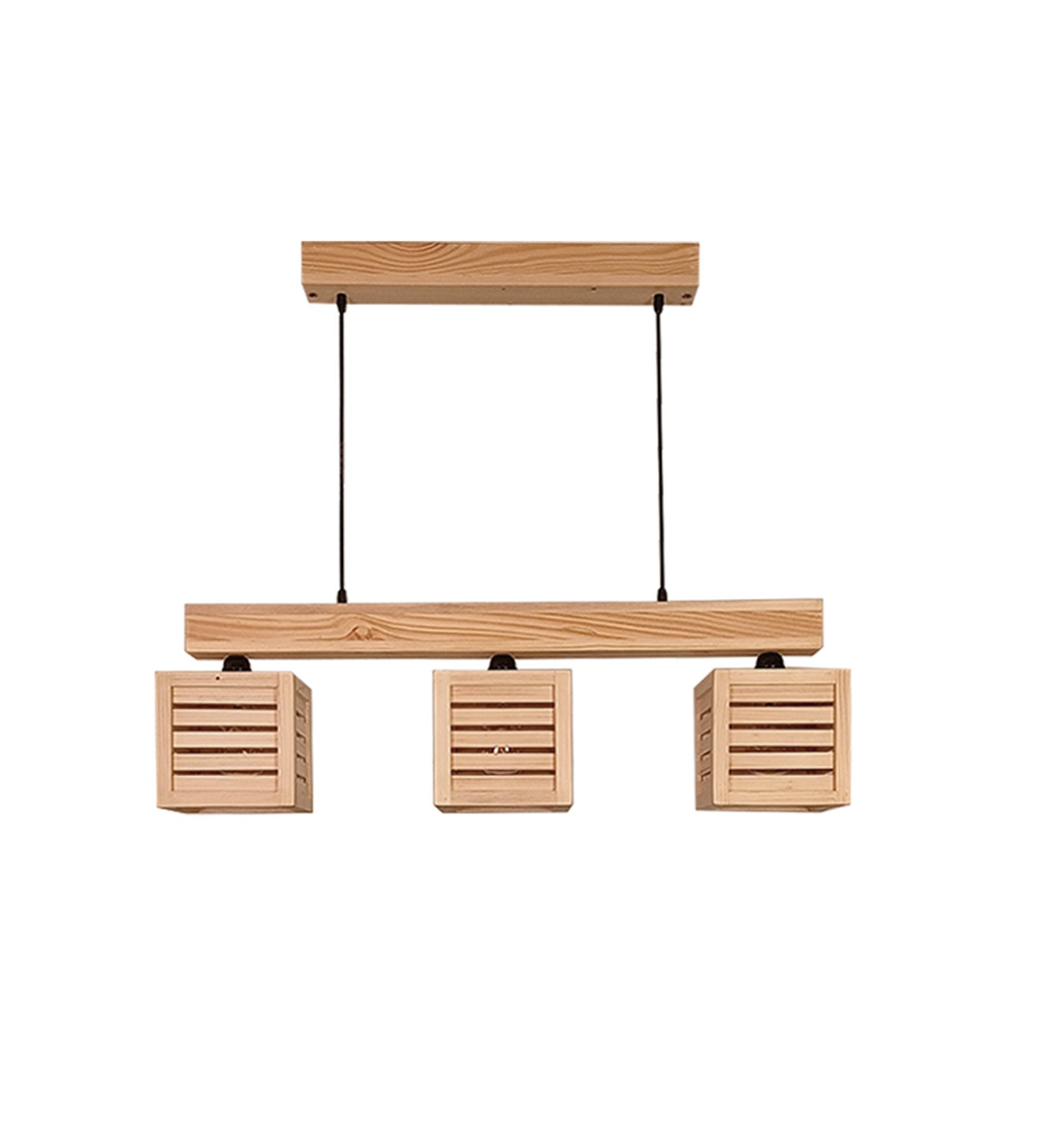 Lyon Beige Wooden Series Hanging Lamp (BULB NOT INCLUDED)