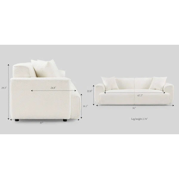 Modern Bouclé Sofa – K/D Design