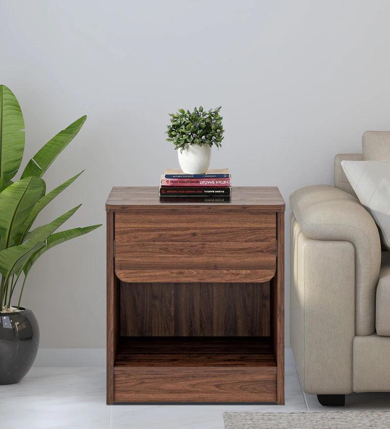 Bedside Table In Columbian Walnut Colour - Ouch Cart 