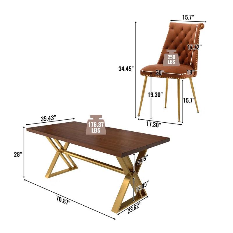 7 - Piece Double Pedestal Dining Set - Ouch Cart 