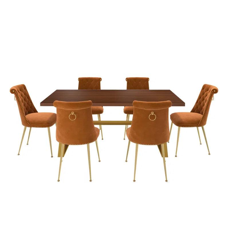 7 - Piece Double Pedestal Dining Set - Ouch Cart 
