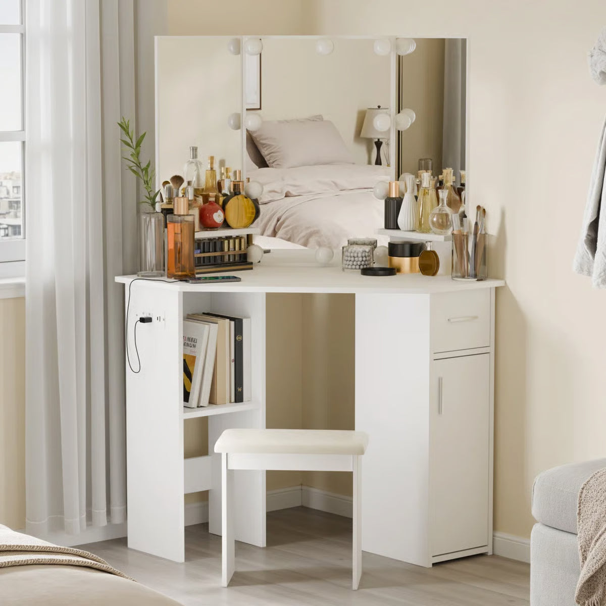 Makarama Corner Makeup Vanity -OUCH CART |Dressing table
