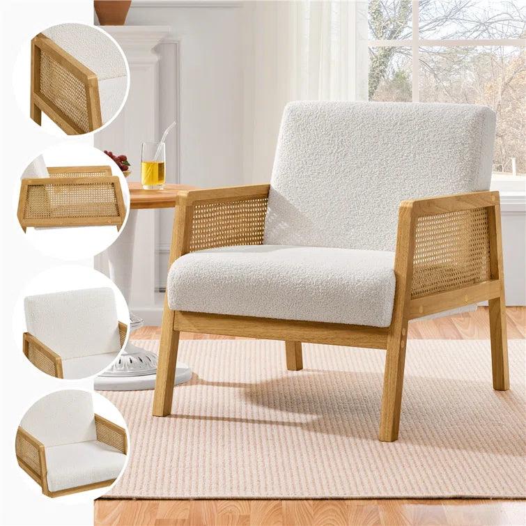 Mandar Wide Linen Lounge Chair - Ouch Cart 