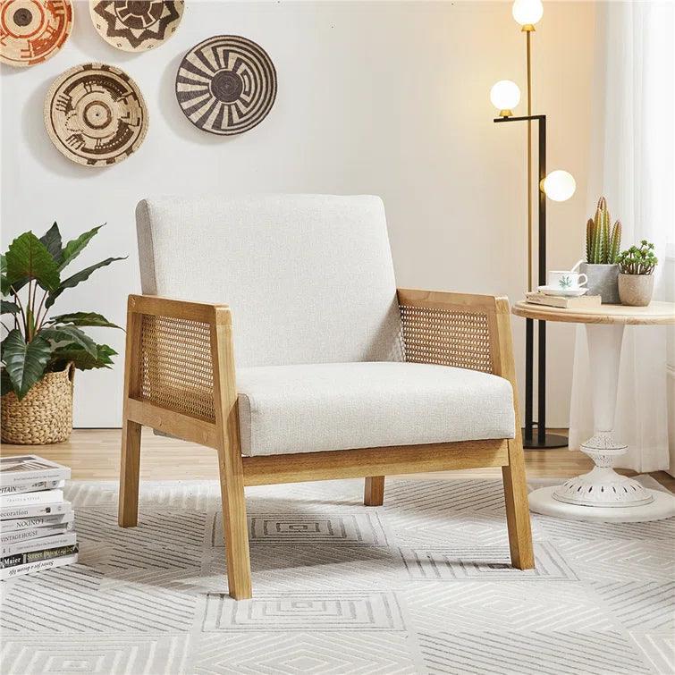 Mandar Wide Linen Lounge Chair - Ouch Cart 