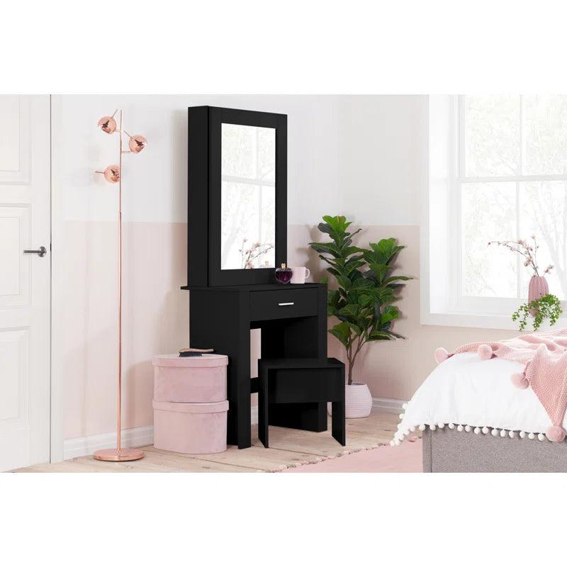 Aada Sliding Dressing Table Set with Mirror - Ouch Cart 