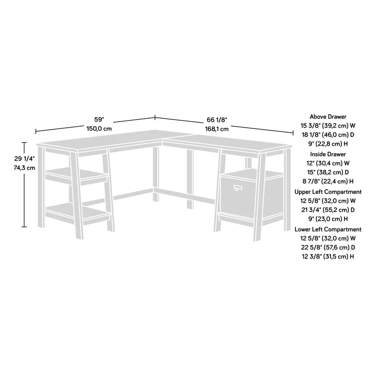 "L-Shaped Computer Desk: Efficient Workspace with a Sleek Design"