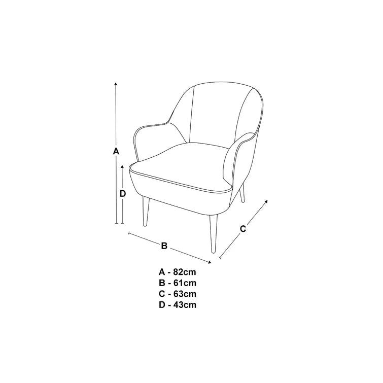 Mcglade Upholstered Armchair - Ouch Cart 