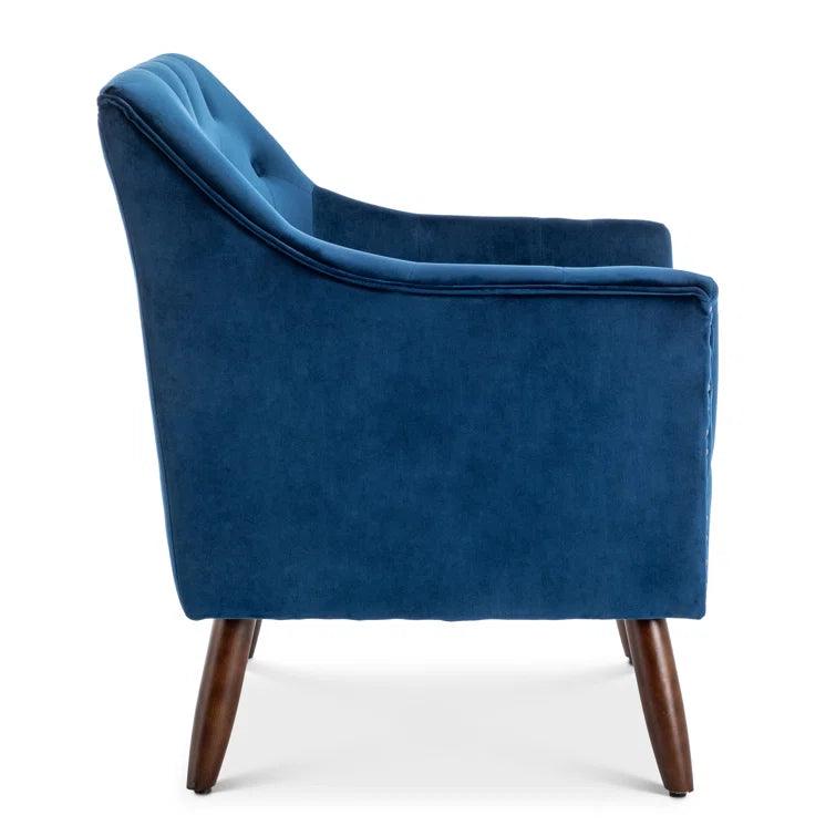 Megee Wide Tufted Velvet Armchair - Ouch Cart 