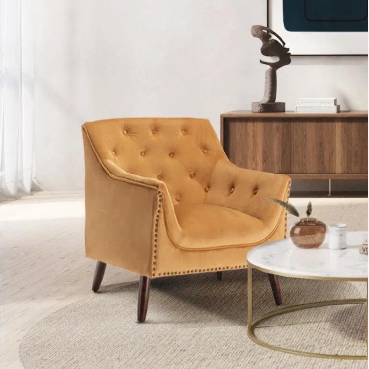 Megee  Wide Tufted Velvet Armchair