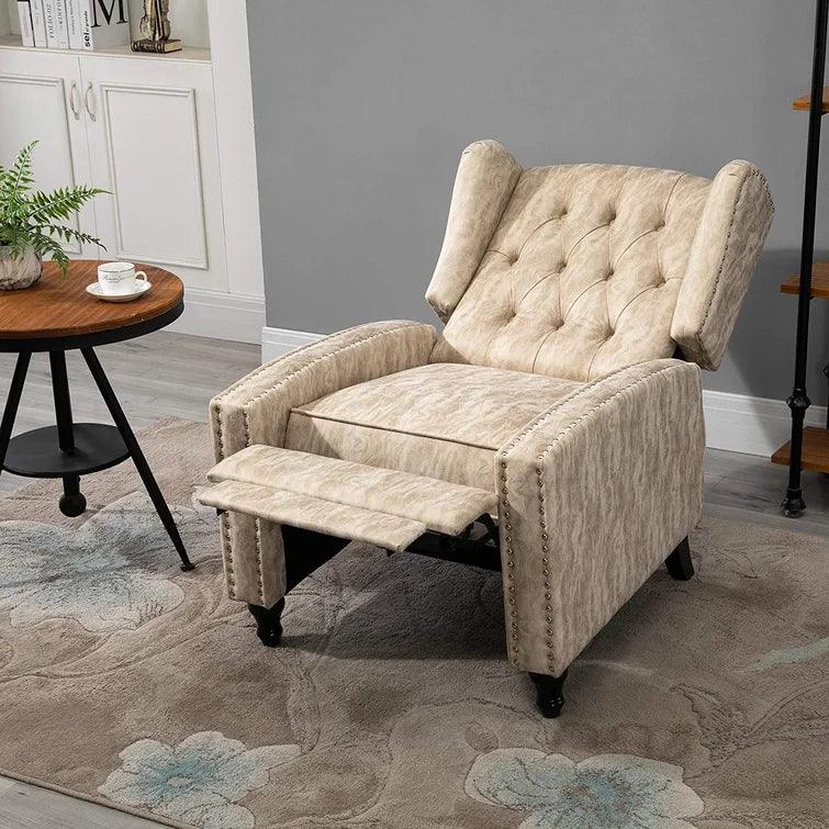 Melcher Upholstered Manual Recliner - Ouch Cart 