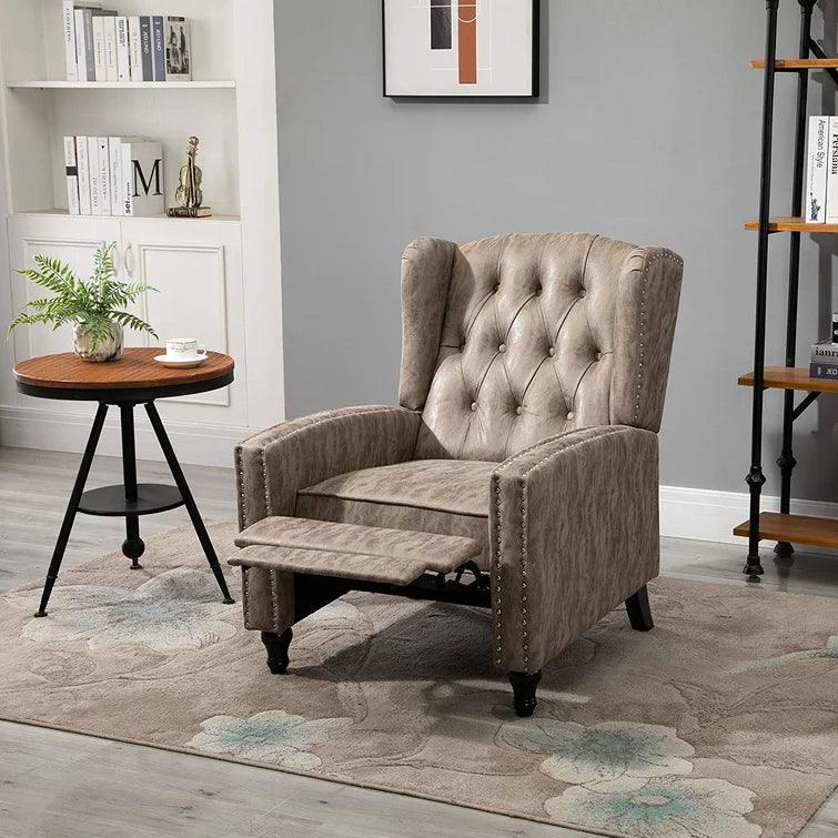 Melcher Upholstered Manual Recliner - Ouch Cart 