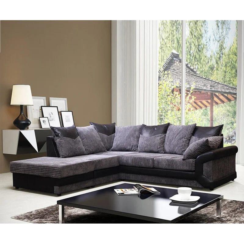 Mellville Vegan Leather Corner Sofa Chaise - Ouch Cart 
