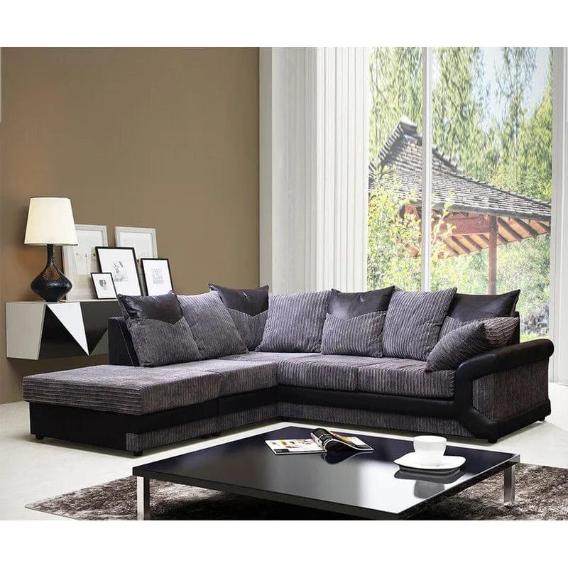 Mellville Vegan Leather Corner Sofa Chaise