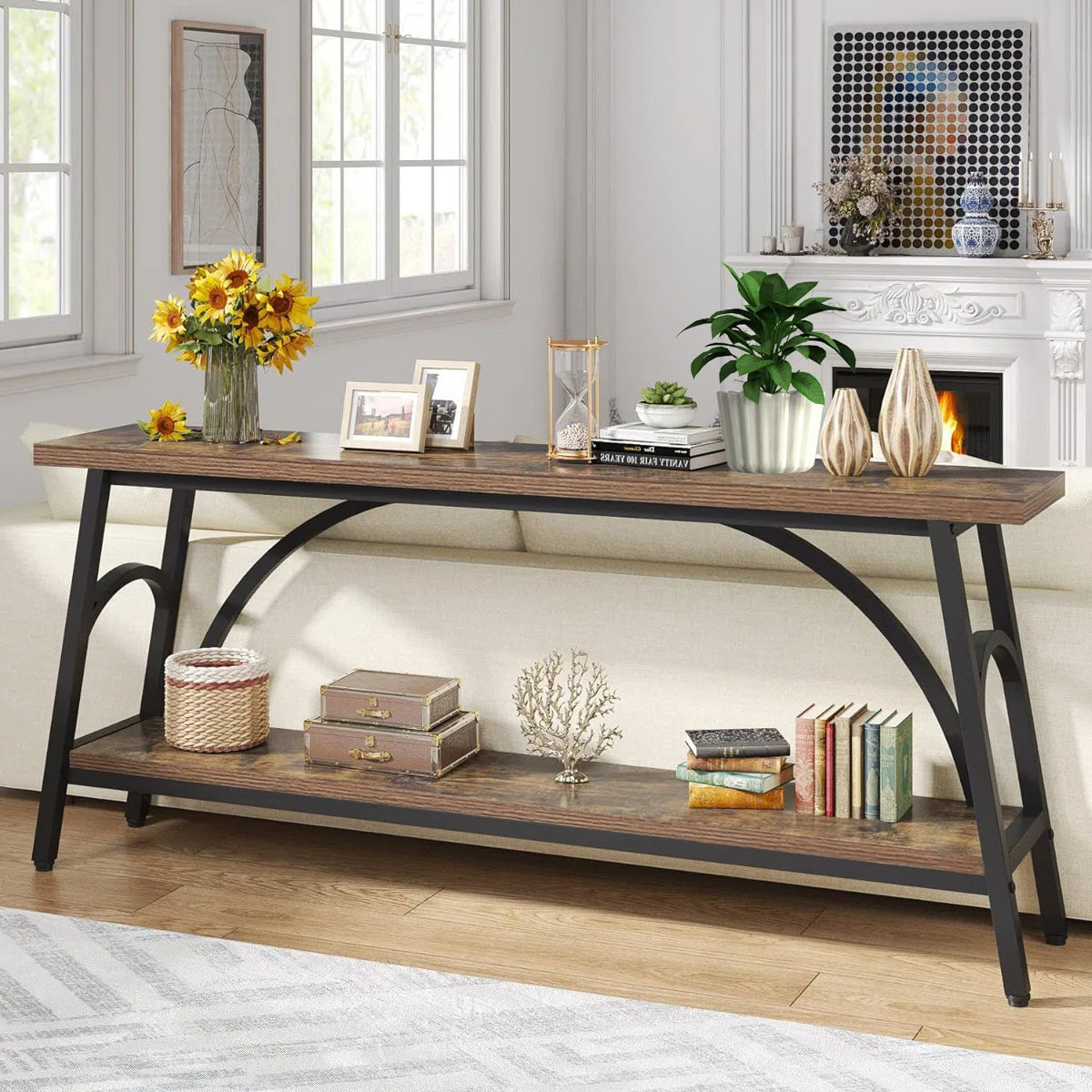 Art-Inspired Console Table – Rustic Entryway & Sofa Table