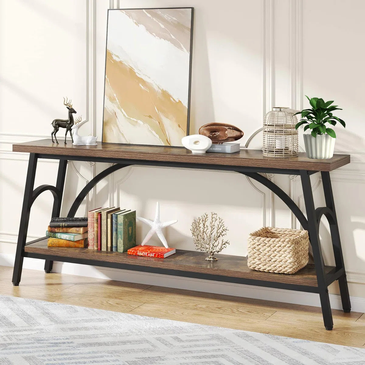 Art-Inspired Console Table – Rustic Entryway & Sofa Table