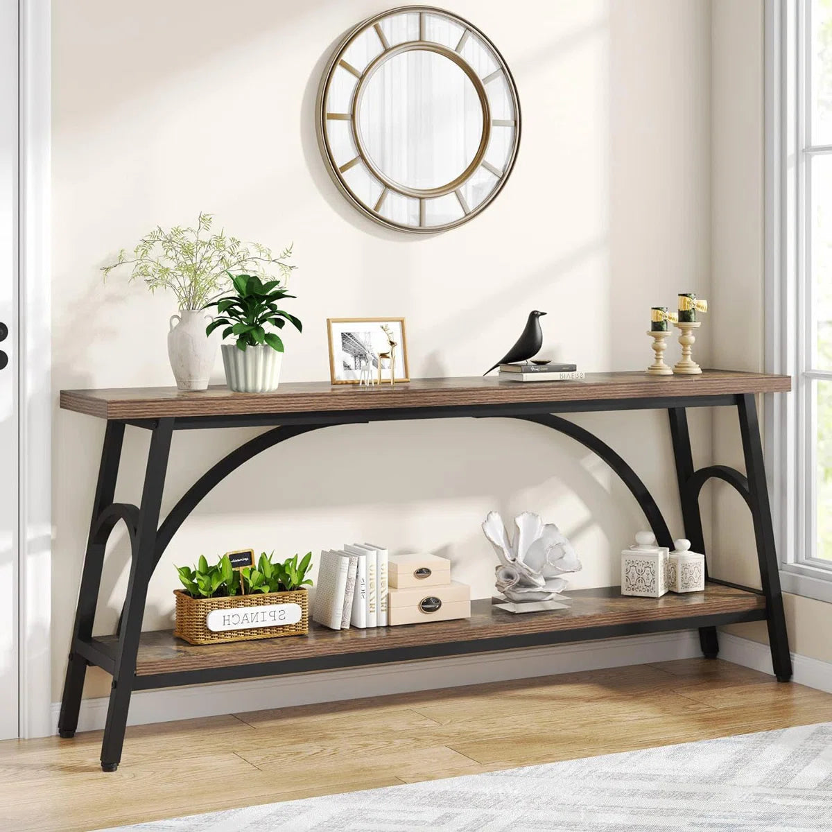 Art-Inspired Console Table – Rustic Entryway & Sofa Table