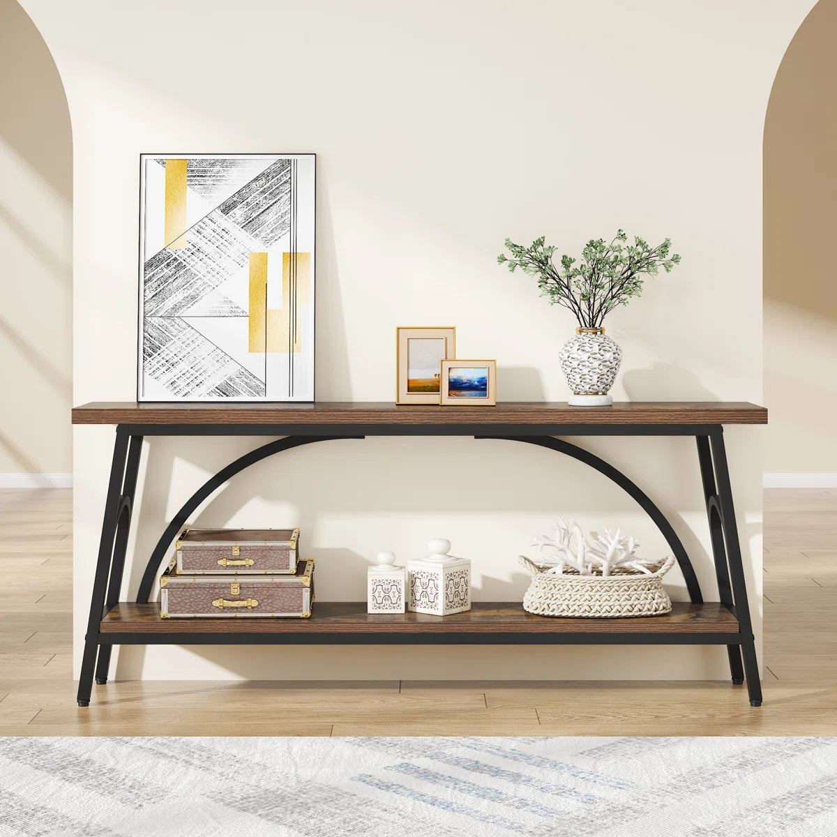 Art-Inspired Console Table – Rustic Entryway & Sofa Table