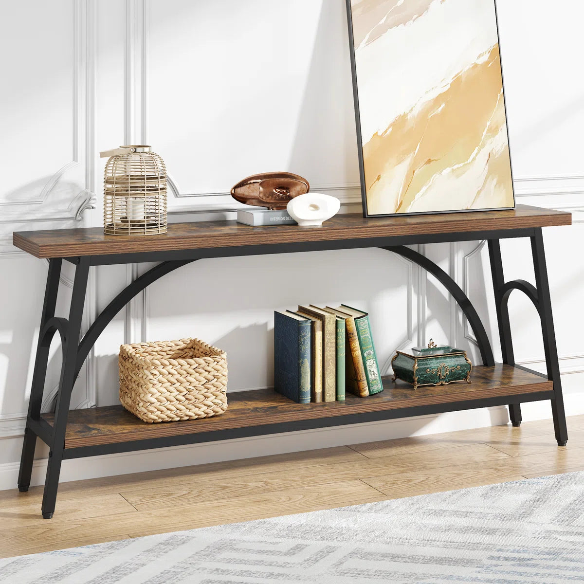 Art-Inspired Console Table – Rustic Entryway & Sofa Table