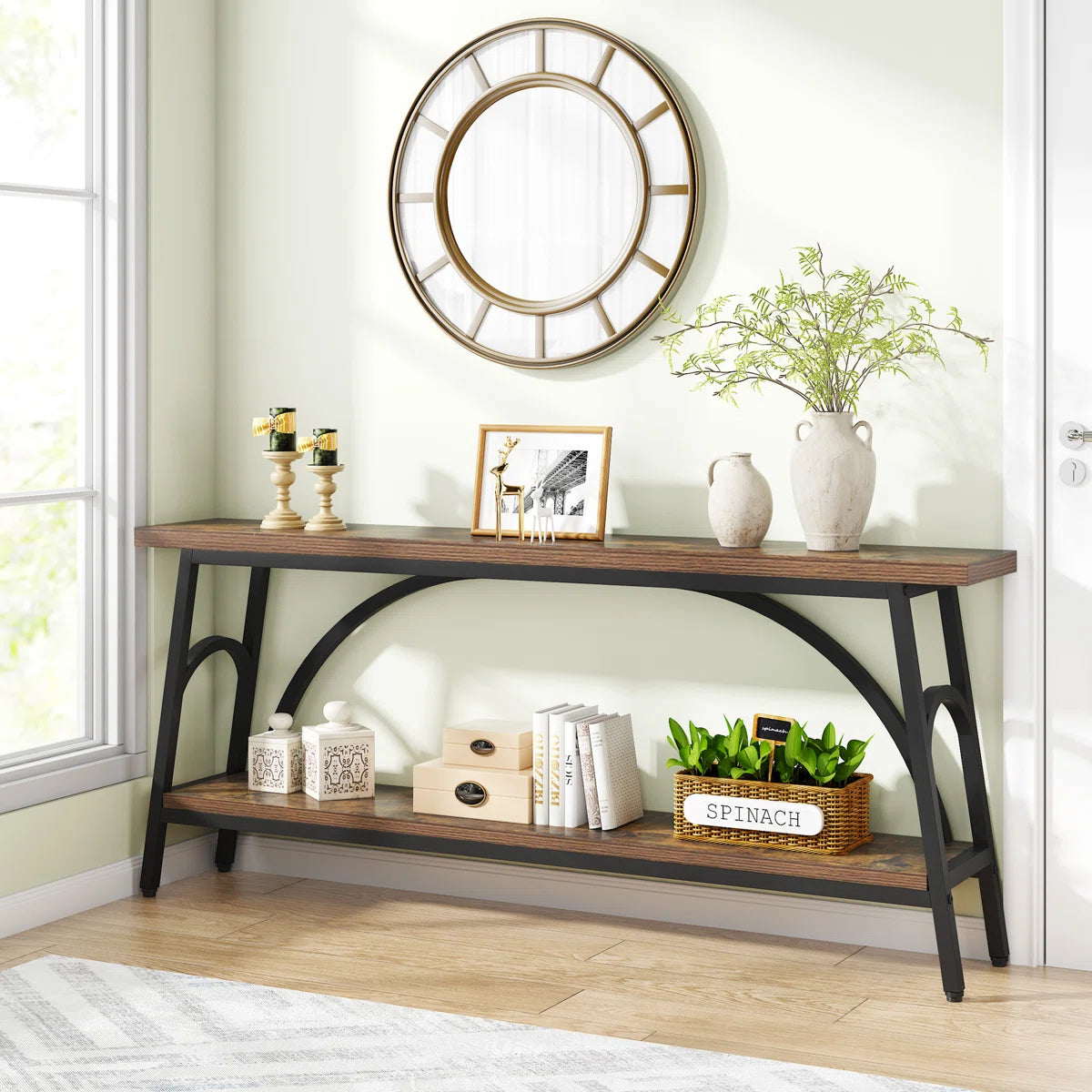 Art-Inspired Console Table – Rustic Entryway & Sofa Table