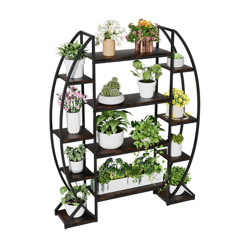 Metal Plant Stand Multi-Tiered Flower Pot Rack For Garden Patio