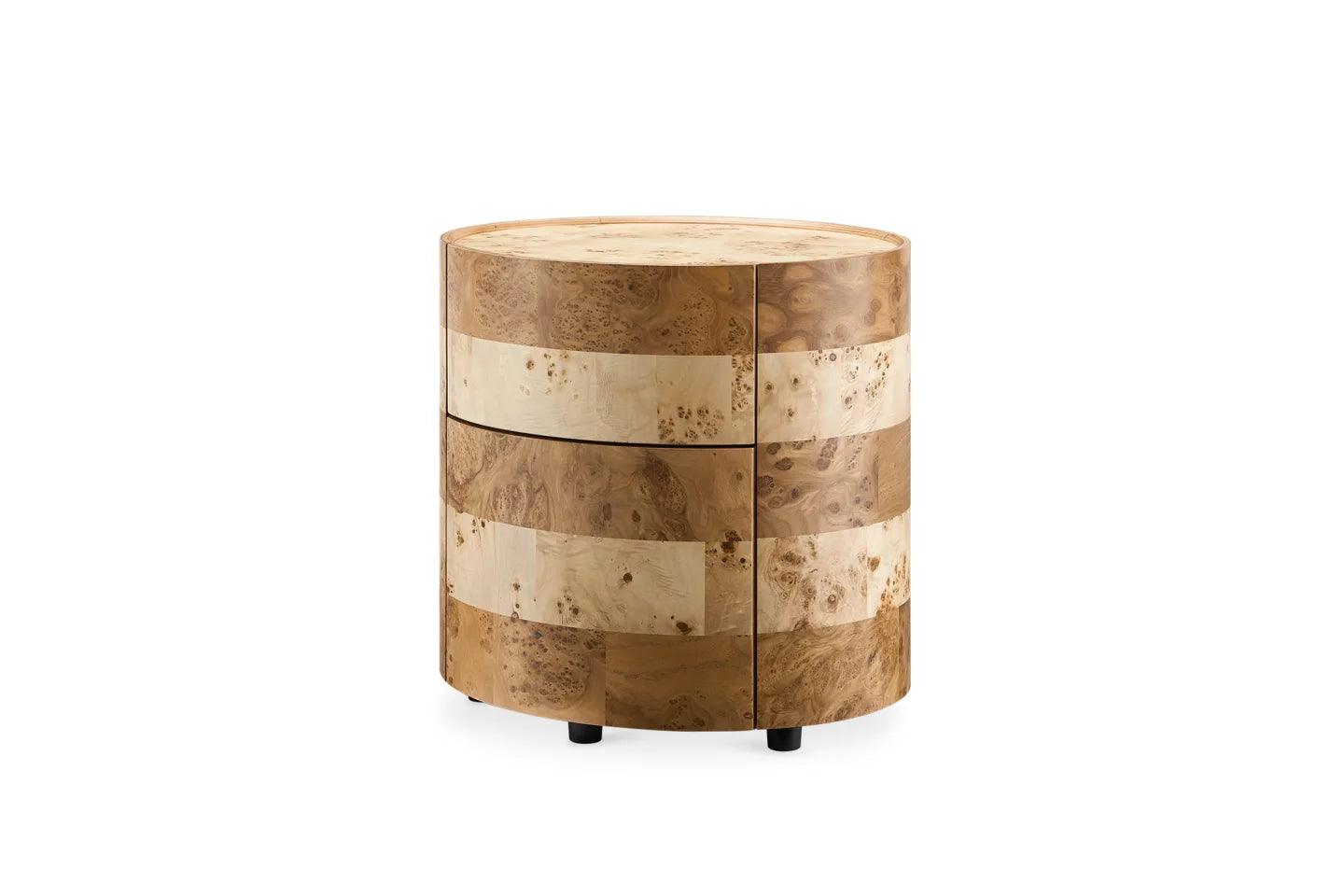 Mika Burl Wood Side Table - Ouch Cart 