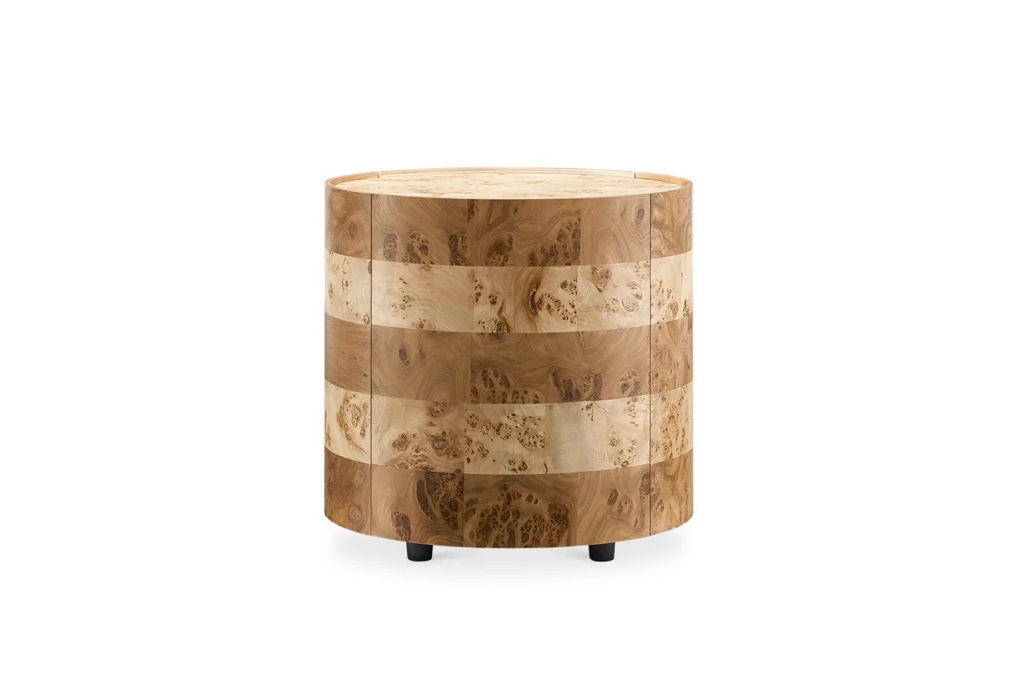 Mika Burl Wood Side Table - Ouch Cart 