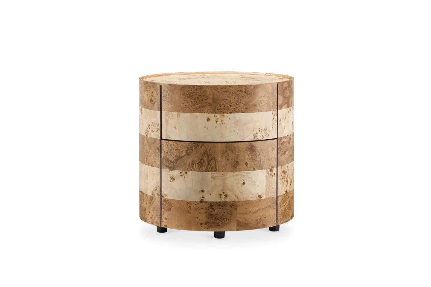 Mika Burl Wood Side Table - Ouch Cart 