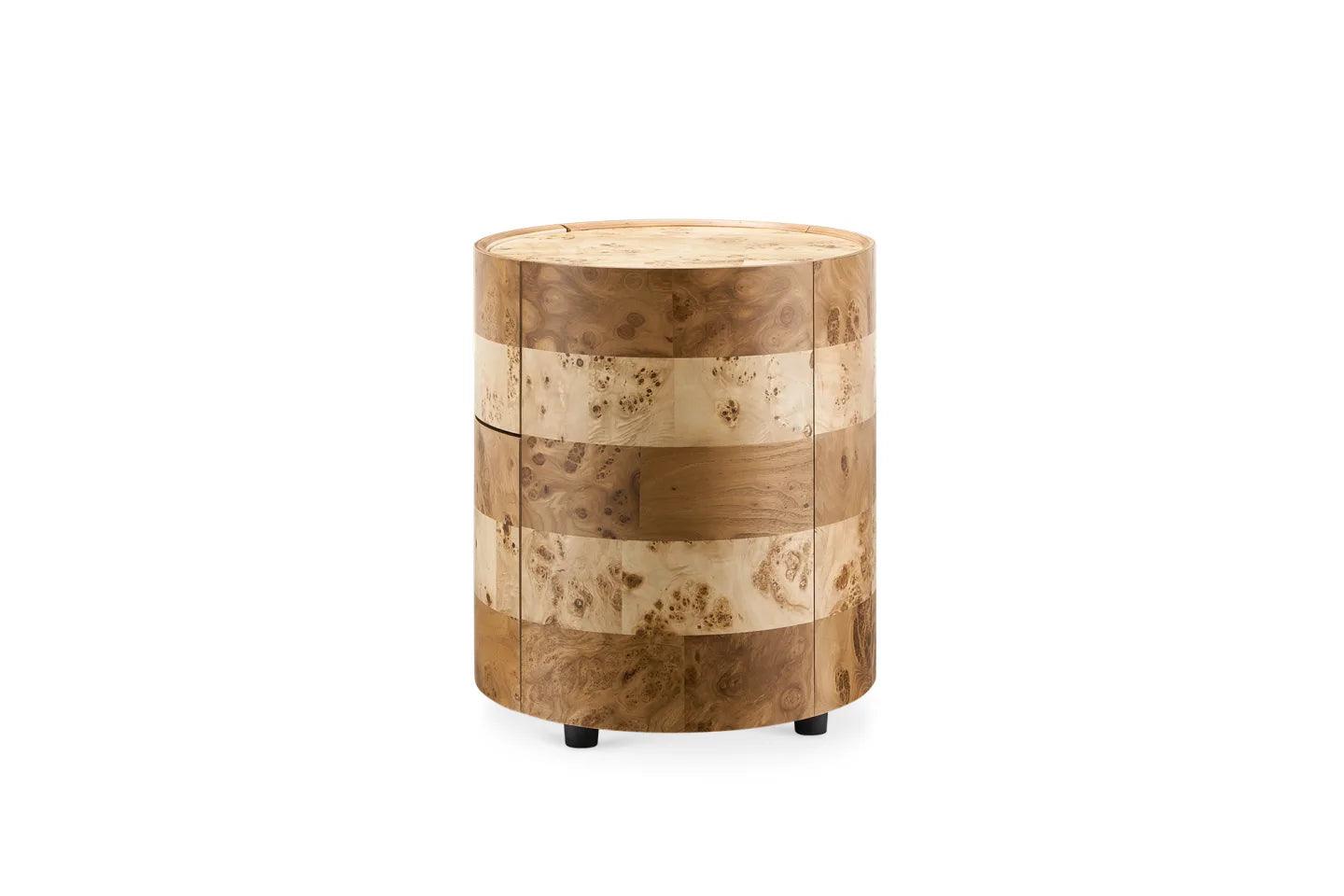 Mika Burl Wood Side Table - Ouch Cart 