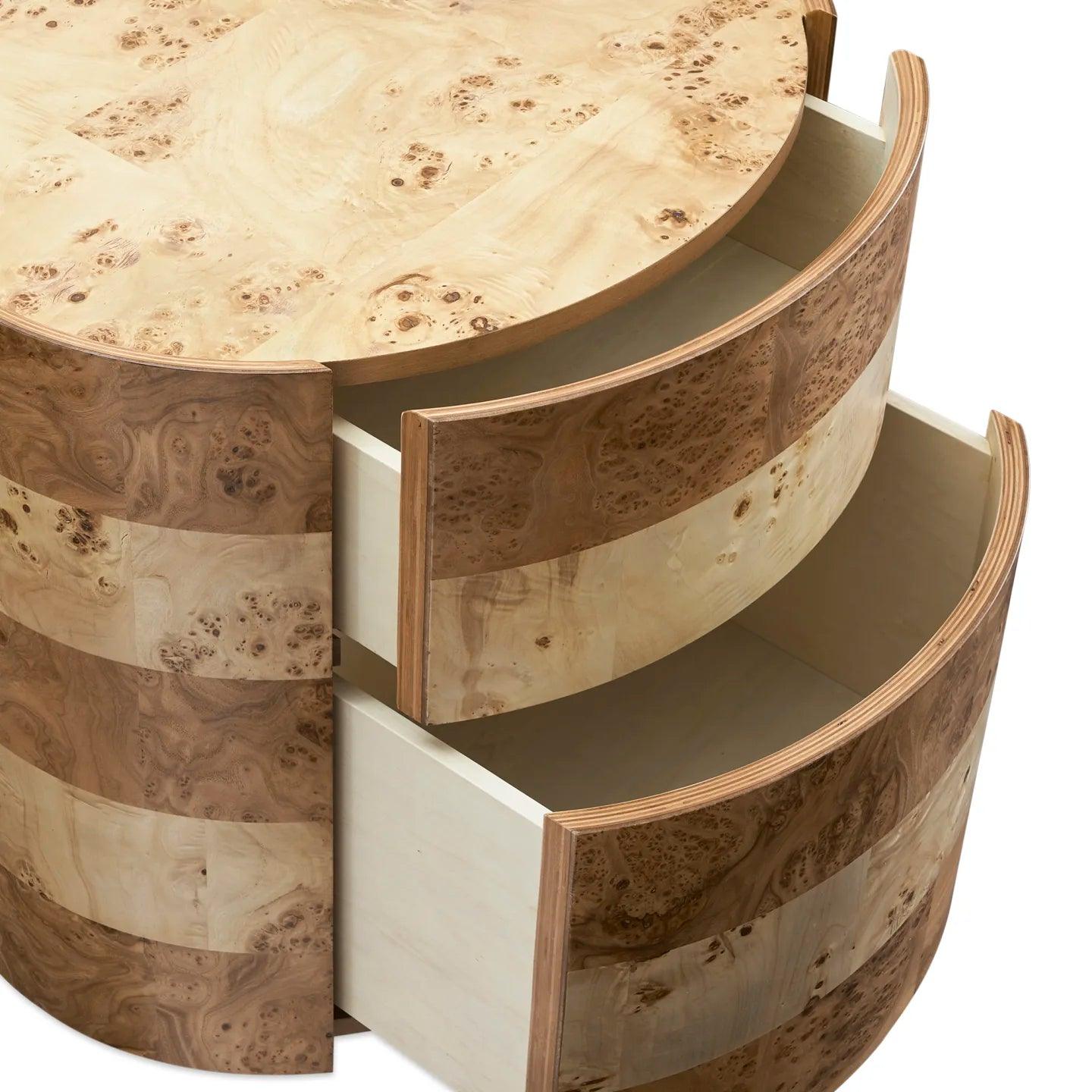 Mika Burl Wood Side Table - Ouch Cart 