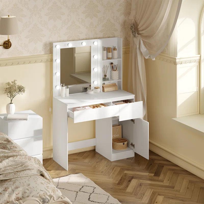 Zofia Dressing Table with Mirror - Ouch Cart 