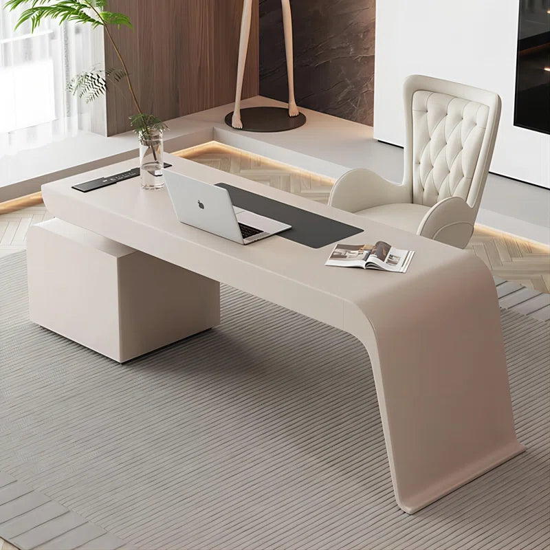 Modern Storage Desk with Built-In Power Strip & USB Ports | Heavy-Duty Eco-Friendly Furniture