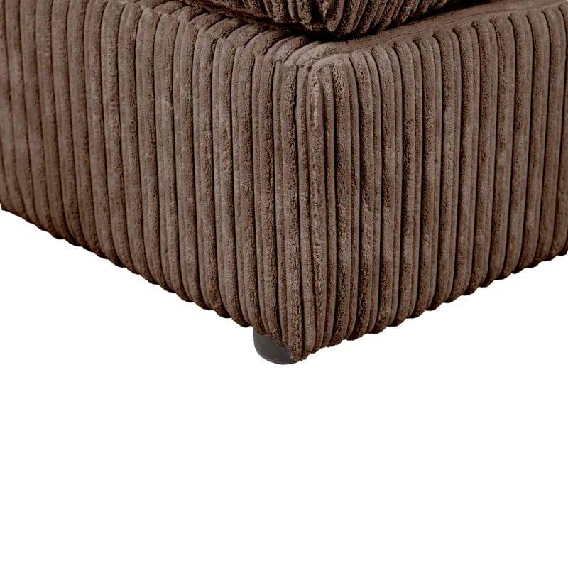 Moana 3 - Piece Upholstered Corner Sofa Chaise with Ottoman - Ouch Cart 