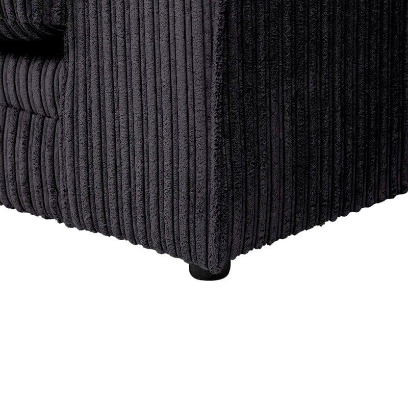 Moana 3 - Piece Upholstered Corner Sofa Chaise with Ottoman - Ouch Cart 