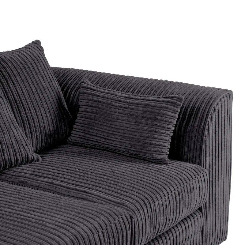 Moana 3 - Piece Upholstered Corner Sofa Chaise with Ottoman - Ouch Cart 