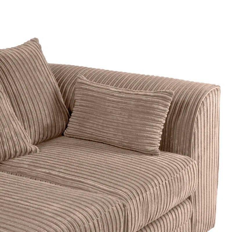 Moana 3 - Piece Upholstered Corner Sofa Chaise with Ottoman - Ouch Cart 
