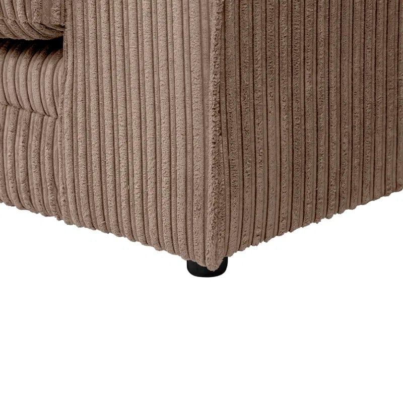 Moana 3 - Piece Upholstered Corner Sofa Chaise with Ottoman - Ouch Cart 