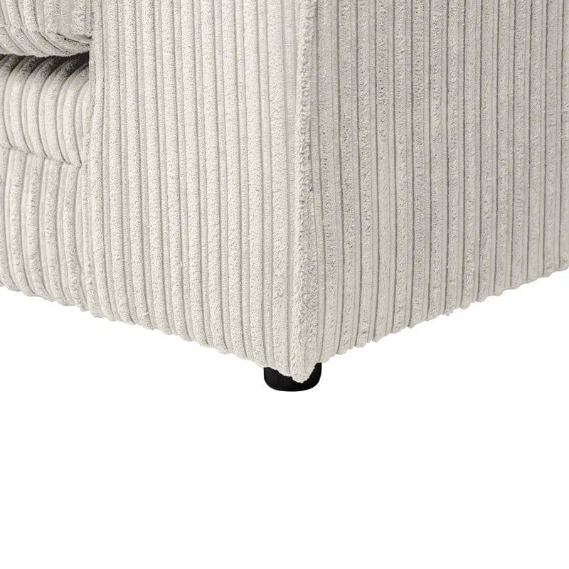 Moana 3 - Piece Upholstered Corner Sofa Chaise with Ottoman - Ouch Cart 