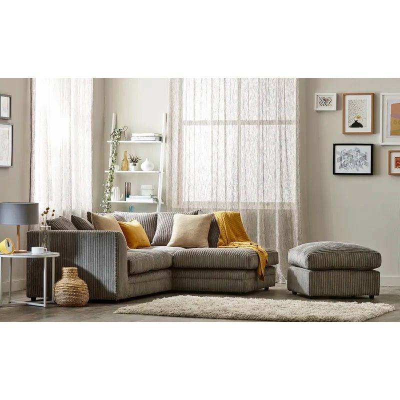 Moana 3 - Piece Upholstered Corner Sofa Chaise with Ottoman - Ouch Cart 