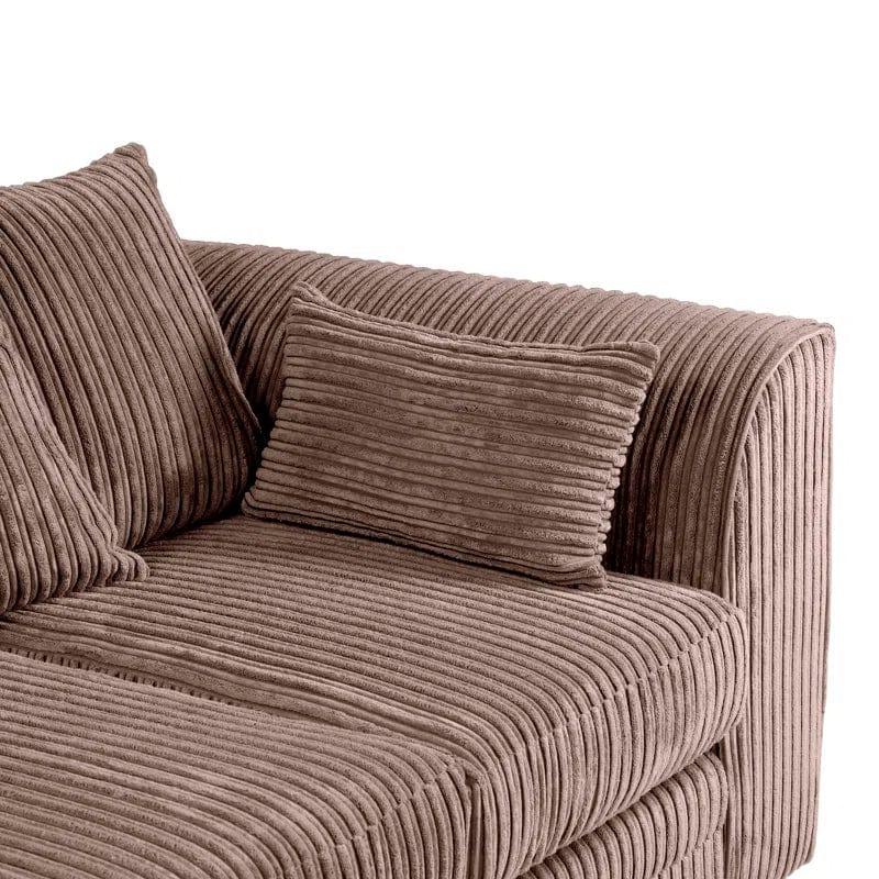 Moana 3 - Piece Upholstered Corner Sofa Chaise with Ottoman - Ouch Cart 