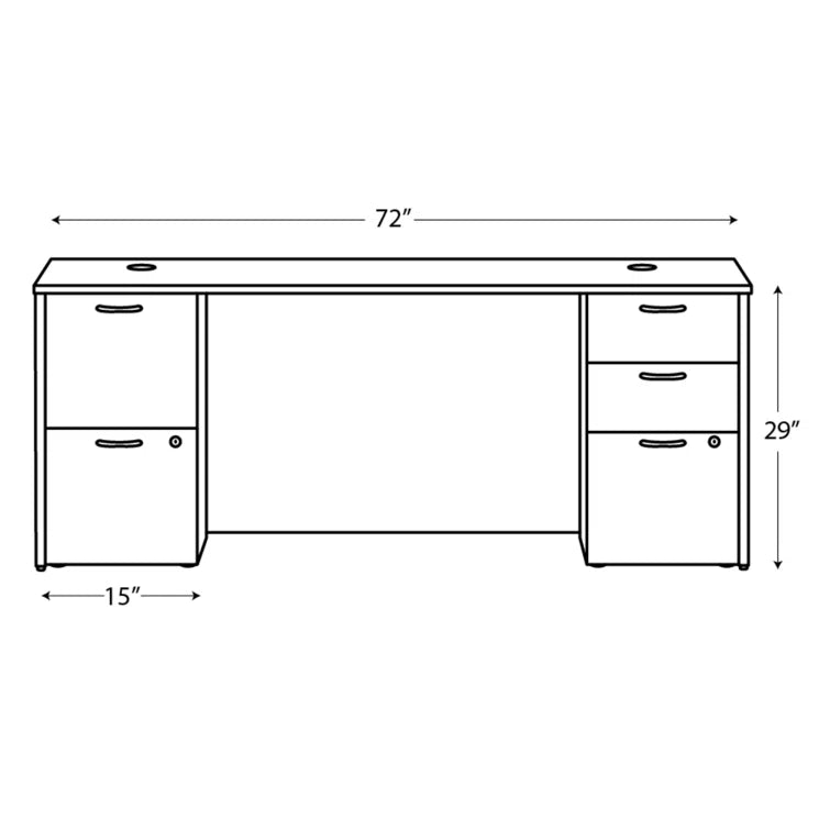 "Spacious & Functional: 60" Double Pedestal Desk for Efficient Workspaces"